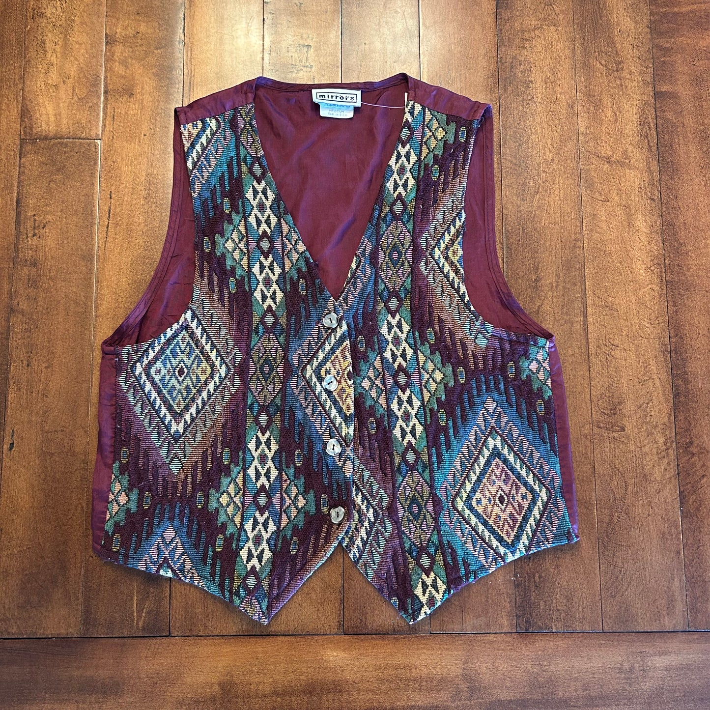 Vintage Aztec Tapestry Vest Size S/M ￼