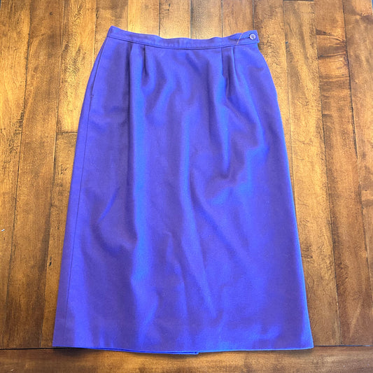 Vintage Pendleton Purple Wool Skirt with Pockets Size M