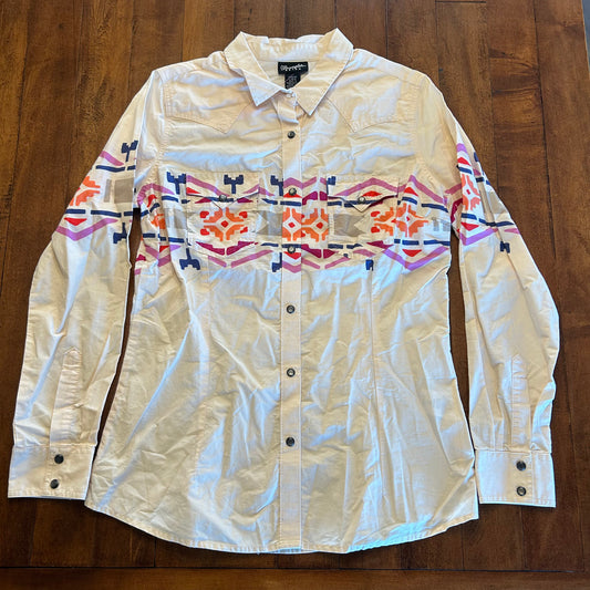 Wrangler Retro Pearl Snap Ladies Size L