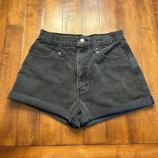 Vintage Ozark Mountain Black Bareback Cut Off Jean Shorts Size 28