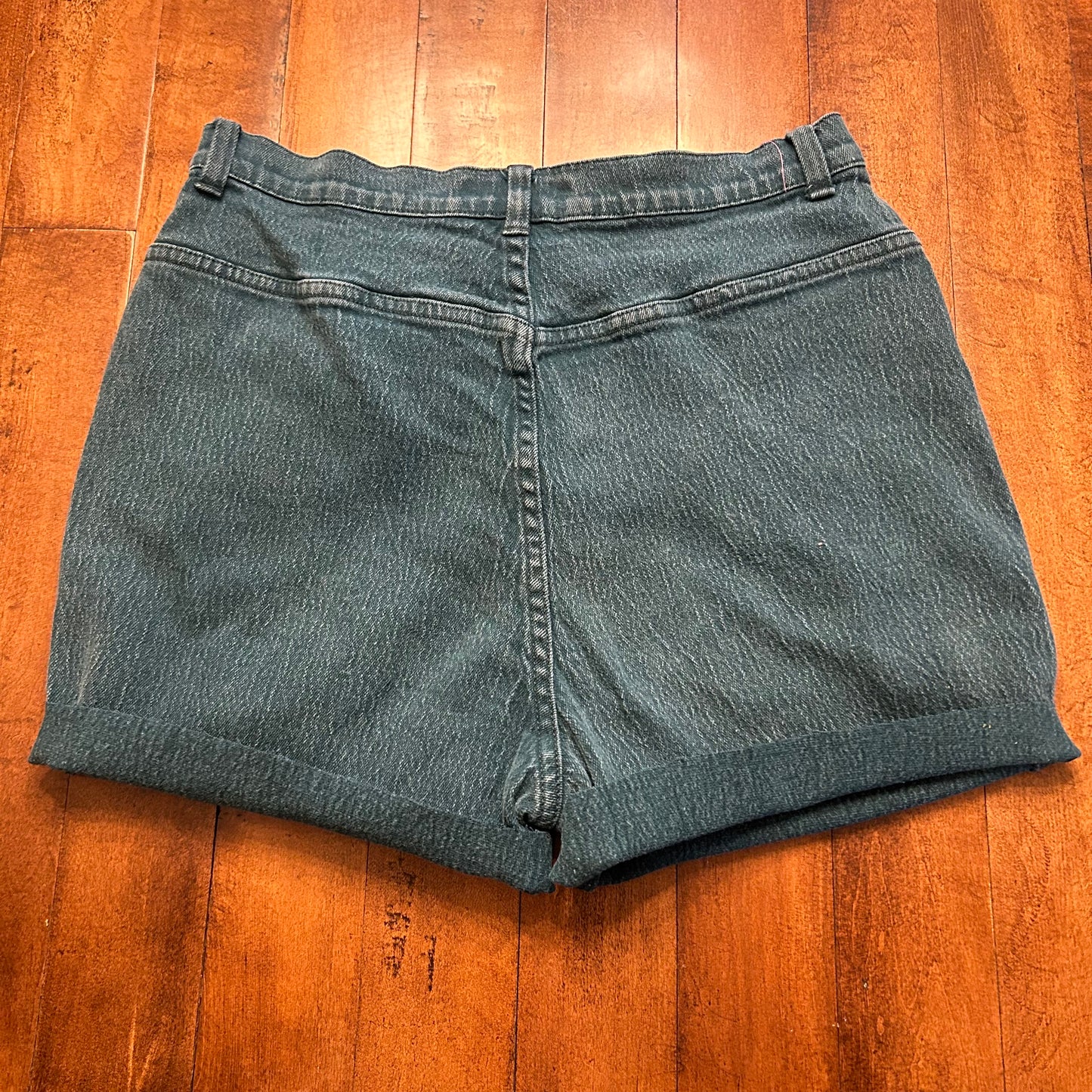 Vintage L.A. Blues Bareback Hunter Green Cut Off Jean Shorts Size 32