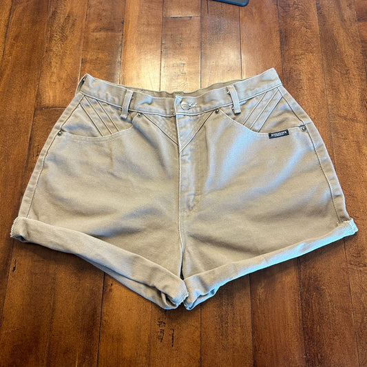 Vintage Roughrider by Circle T Tan Bareback Cut Off Shorts Size 30