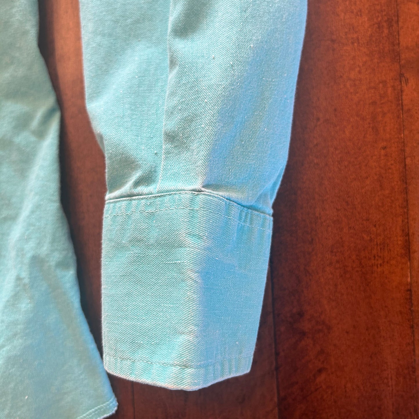 Vintage Wrangler Baby Blue Brushpopper Size M