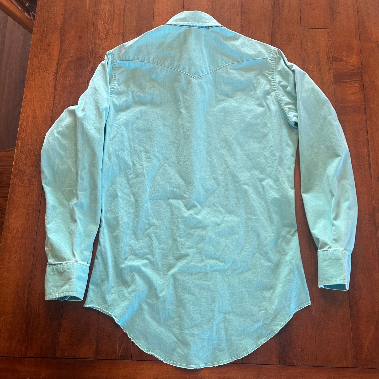 Vintage Wrangler Baby Blue Brushpopper Size M