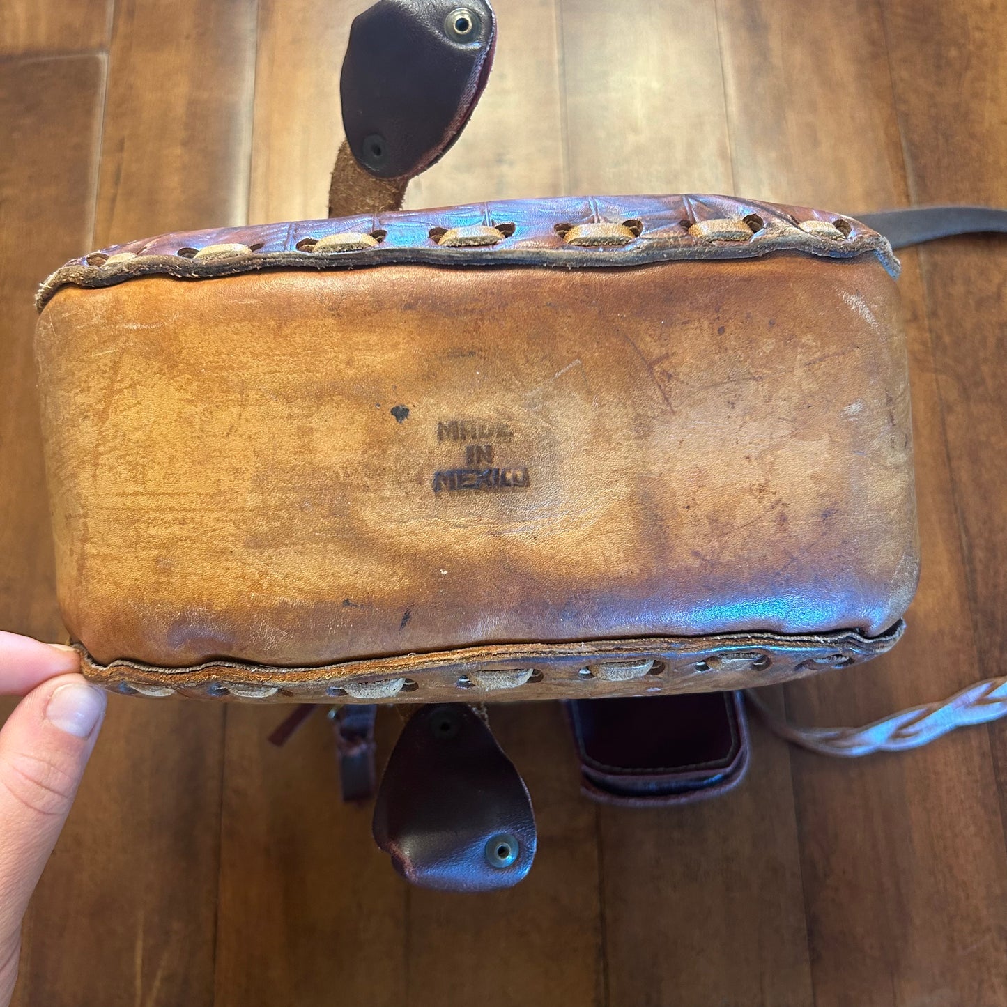 Vintage Leather Saddle Purse