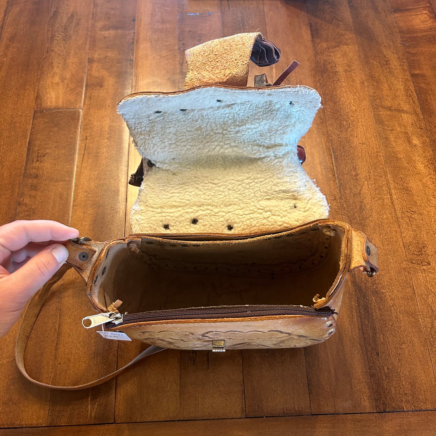 Vintage Leather Saddle Purse