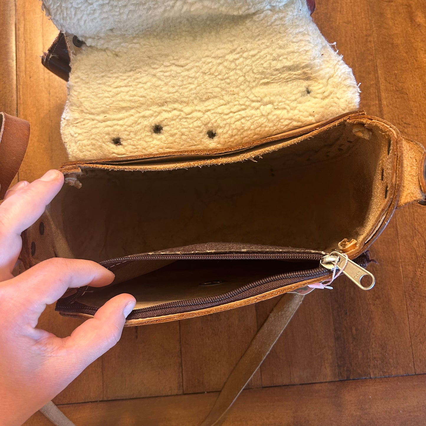 Vintage Leather Saddle Purse