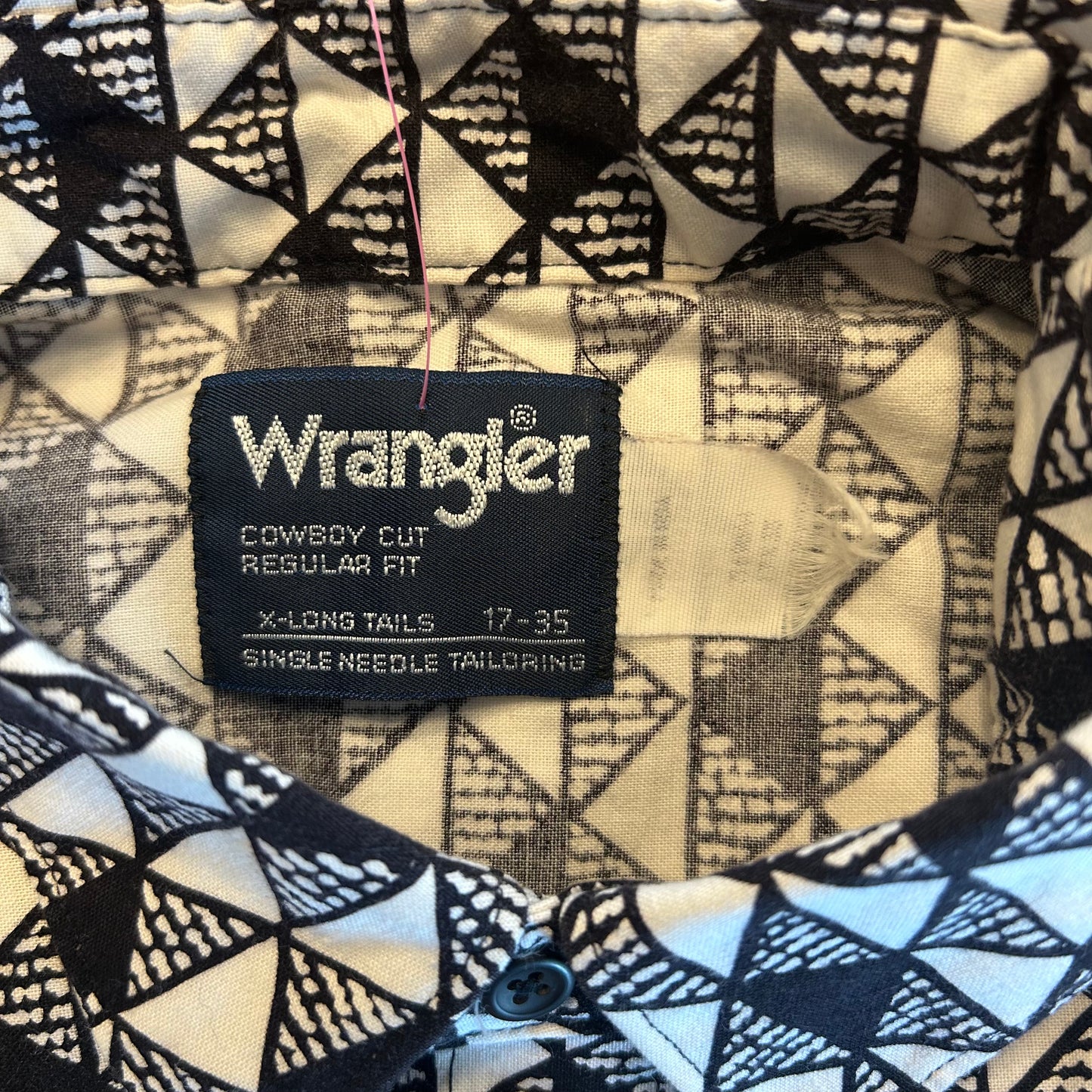 Vintage Wrangler Aztec Button Up Size XL