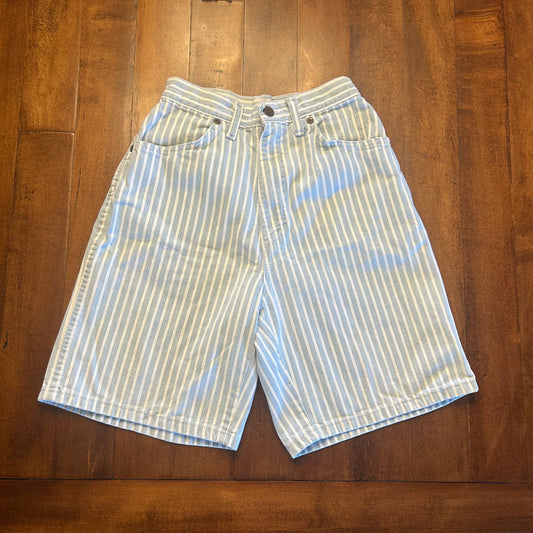 Vintage Pin Striped Jean Shorts Size 22