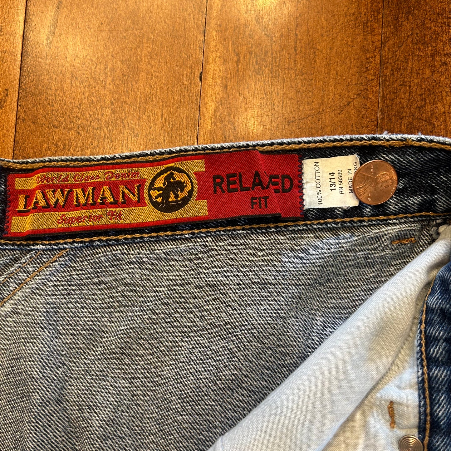 Vintage Lawman Jeans with 3 Buttons Size 32x35