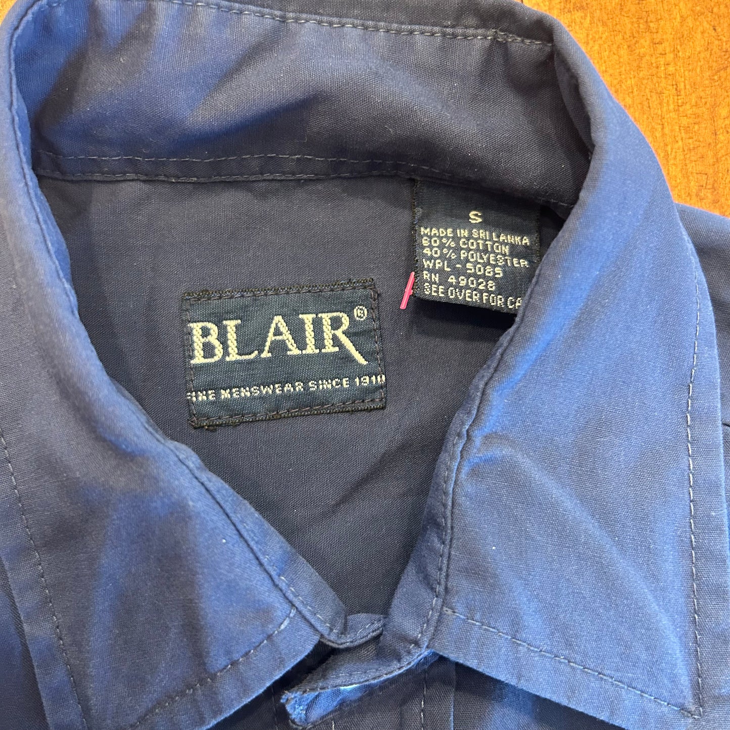 Vintage Blair Pearl Snap Embroidered Size S