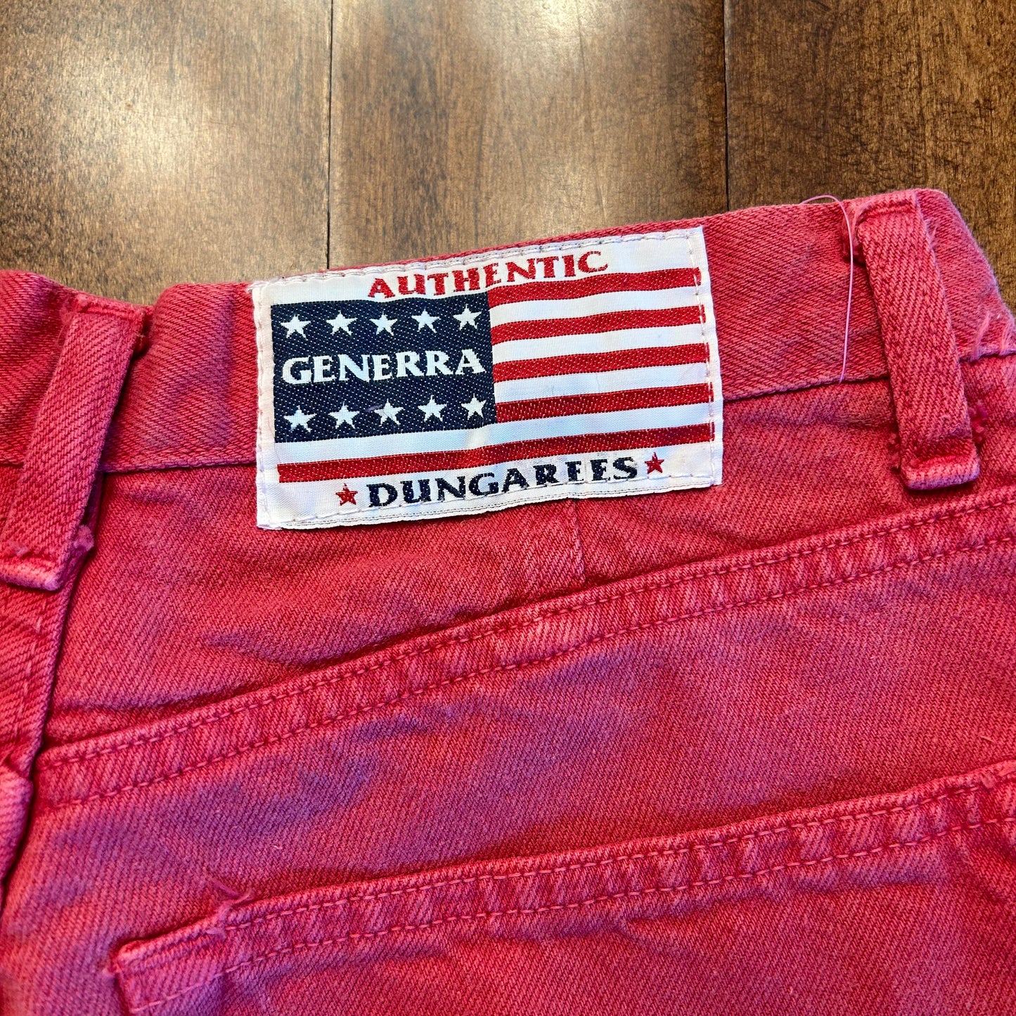 Vintage Generra Dungarees Pink Jeans Size 26