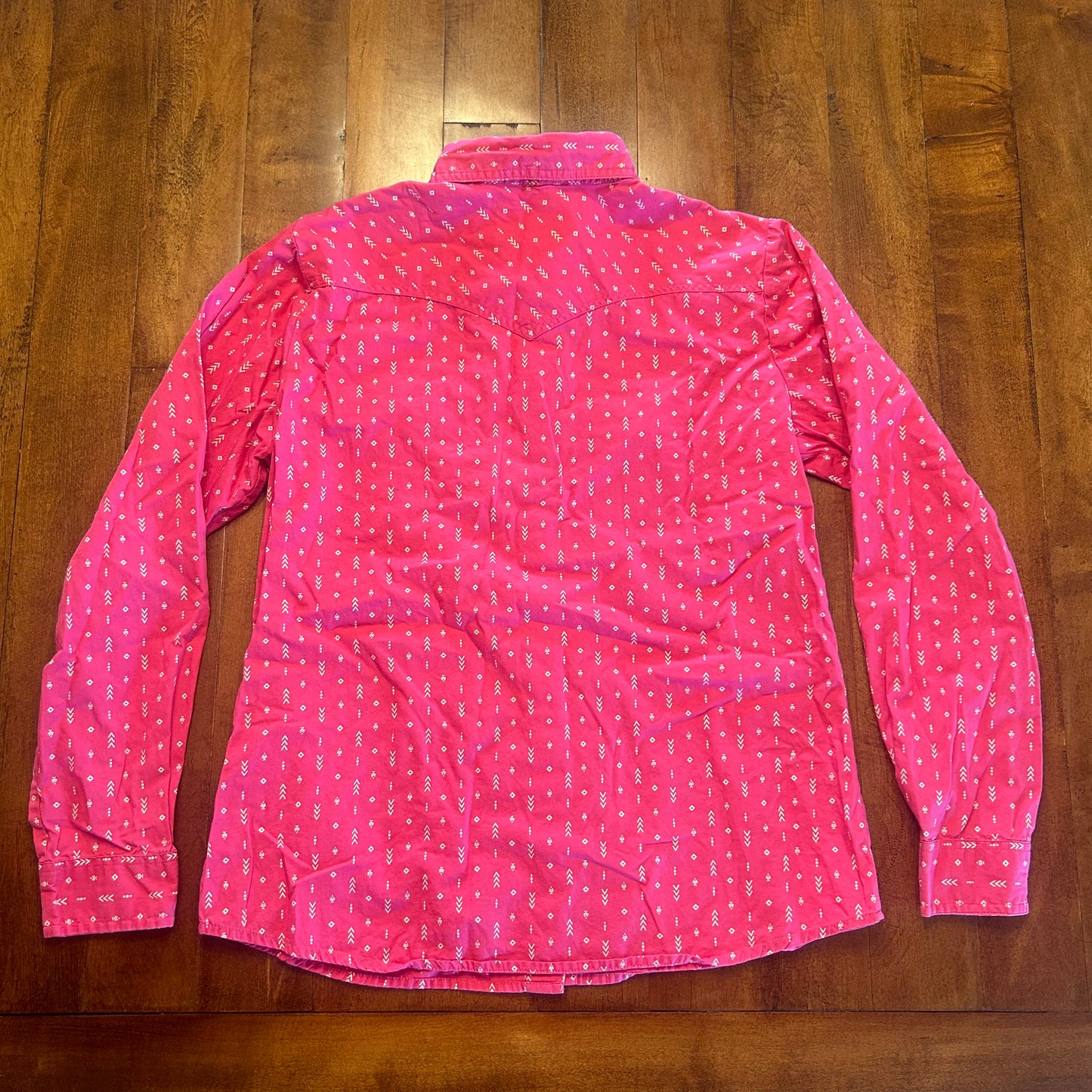 Panhandle Pink Pearl Snap Kids Size XXL or Ladies Size XS