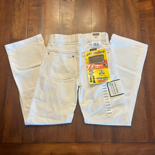 Wrangler White Cowboy Cut Jeans NWT Youth Size 9 Slim