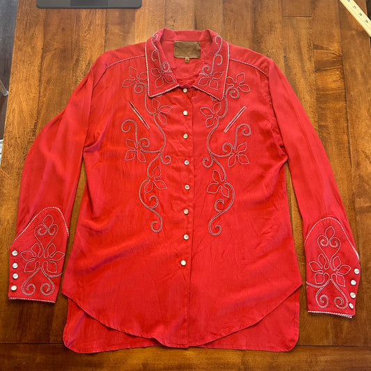 Vintage Double-D Ranch Wear Button Up Ladies Size S