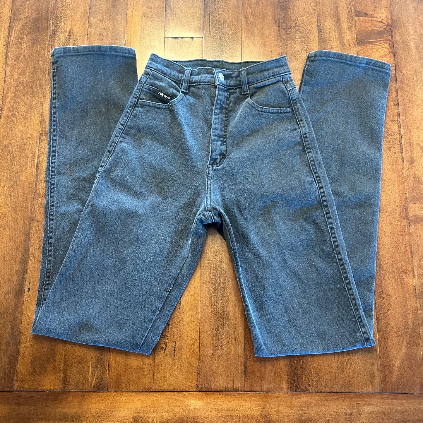 Vintage Charcoal Bareback Roper Jeans Size 23x35