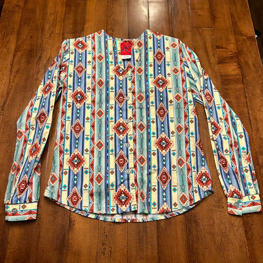 Vintage Roper Aztec Ladies Button Up Size M