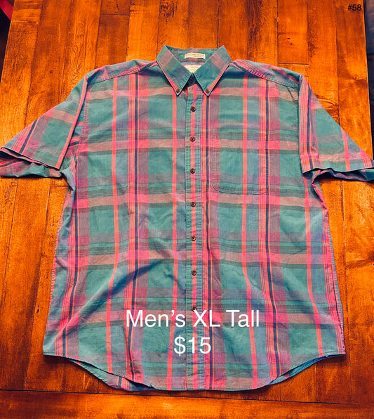 Vintage Short Sleeve Button Up Size XLT