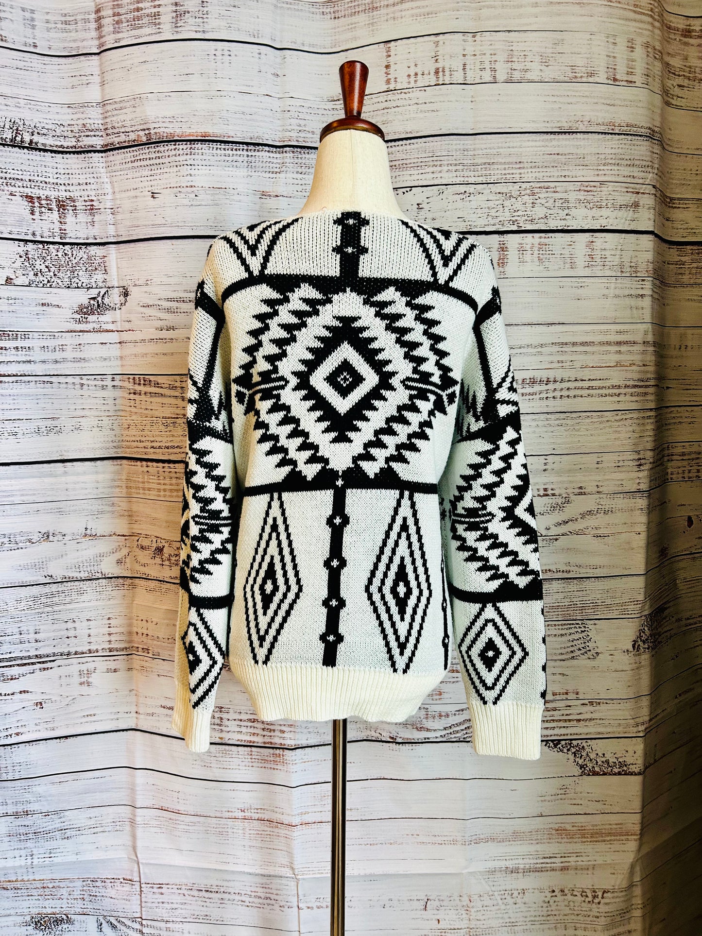 Aztec Knitted Sweater Size L