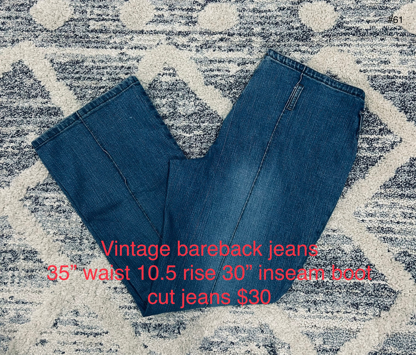 Vintage Carolina Blue Jeans Size 35x30