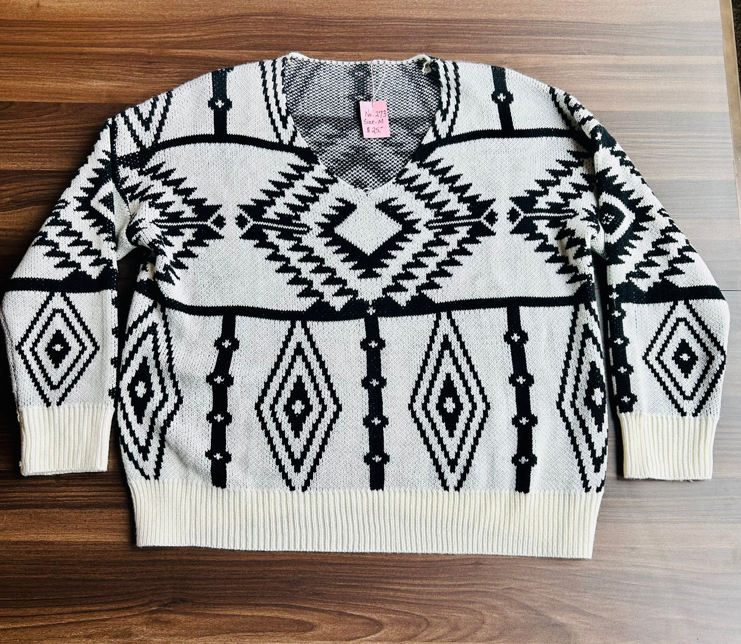 Aztec Knitted Sweater Size L