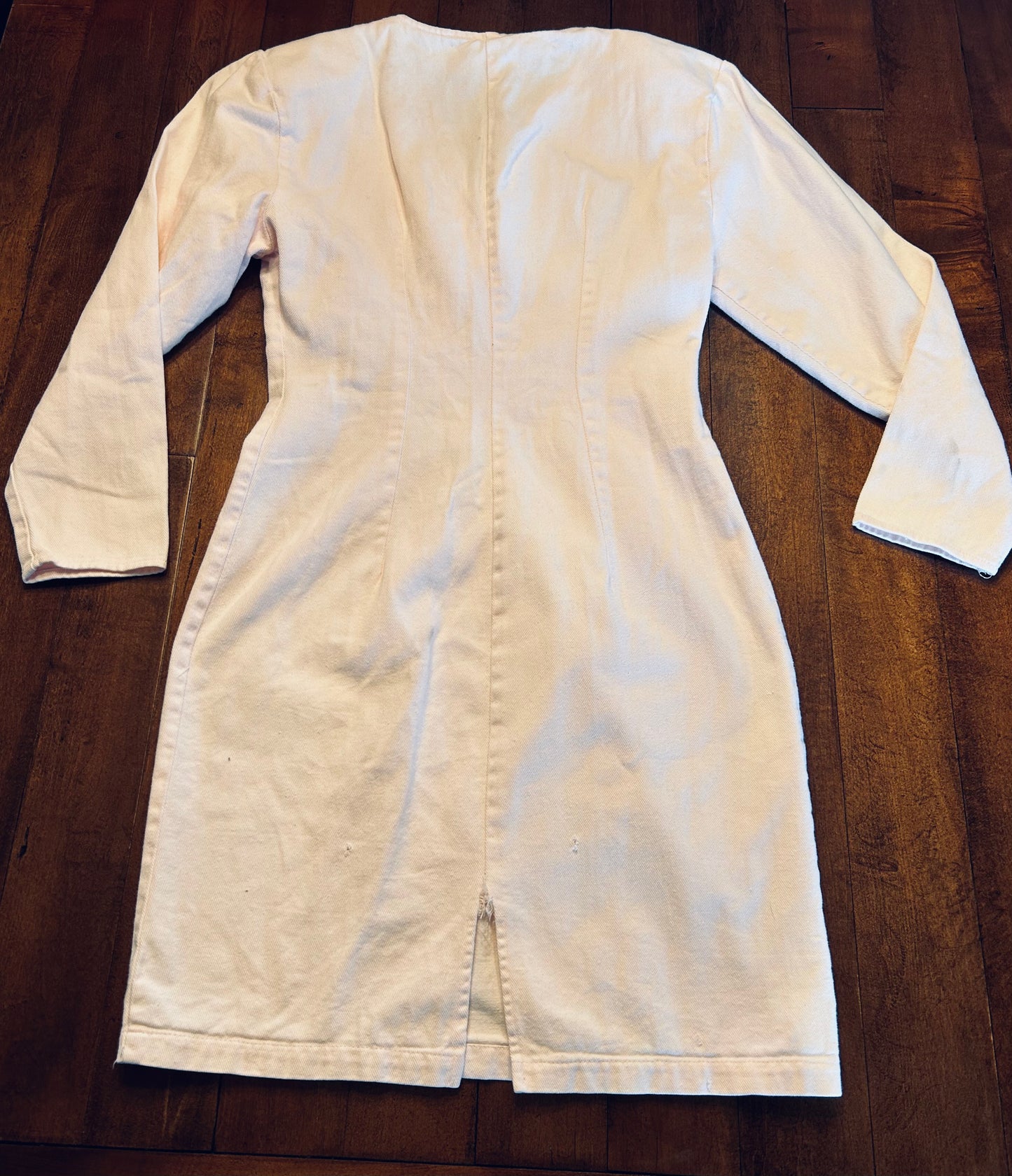 Vintage My Michelle Jean Dress with Shoulder Pads Size XS/S